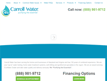 Tablet Screenshot of carrollwater.com
